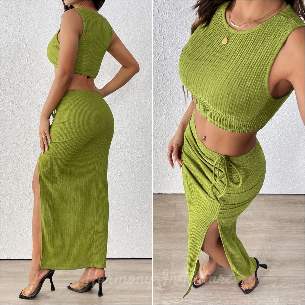 Electric Lime Skirt Set - Picture 4 of 15